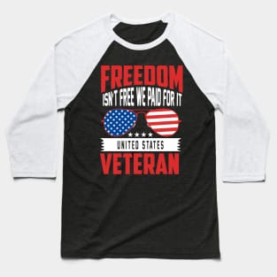 Funny 4th of July Veteran Baseball T-Shirt